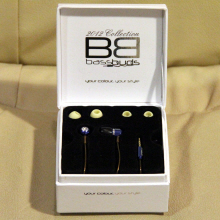 The BassBuds Smooth in their box