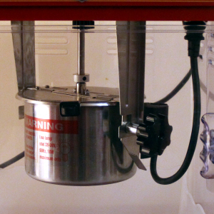 Close up image of the Popcorn Makers kettle Close up image of the Popcorn Makers kettle